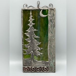 Stained Glass Back Solder Tree Frame  Detailing Home Decorative Wall Art 4x7.5